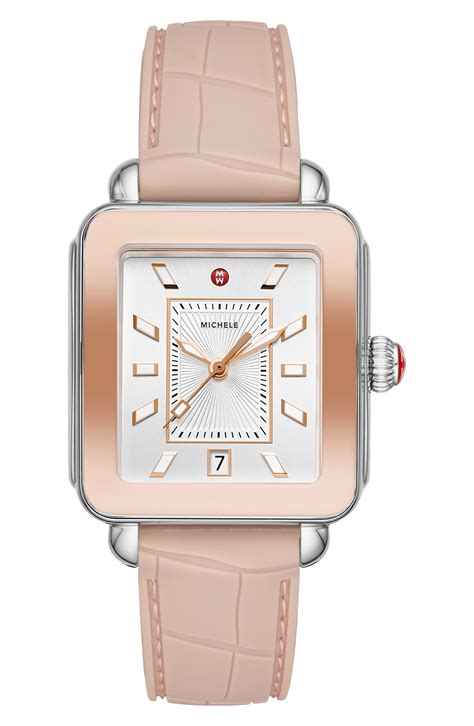 replica faux michelle watches|michele watches for women silicone.